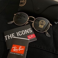 RB RB3447 Round Metal Sunglasses Green G15