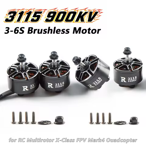 R3115 900kv 6S Brushless Motor for FPV Drone, Long Range 9/10 Inch RC Drone Motor, Model Aircraft Ac