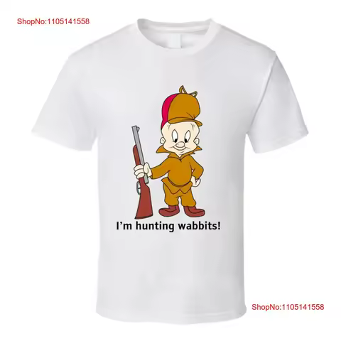 Elmer Fudd Cartoon I'M Hunting Wabbits T Shirt vintage Washed Slightly designer clothes fashion Brea