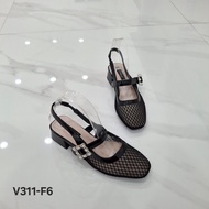 Valerie 4cm mesh back strap tofu heels V311-F6