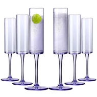 5.5oz175ml Plastic Goblet Champagne Glass Goblet Transparent Color Champagne Glass Cocktail Glass GC