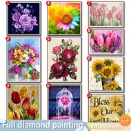 【Little Orange】 Diamond Painting Set Round 5D DIY Diamond Painting Flowers Full Diamond Home Decor