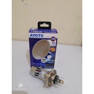 1pcs ayoto HS1 H4 Car Motorcycle 2-sided White 30-watt Front Led Light Bulb plus fan