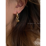 Haojia Titanium Smile Earrings Female Korean Temperament Smiley Face Earrings 2023 New Style Trendy 