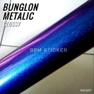 STIKER SKOTLET MOTOR BUNGLON CHAMELEON WARNA GLOSSY BIRU UNGU METALIK SB.50