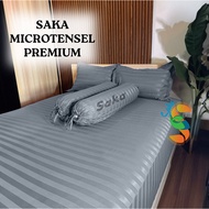 (SAKA) HOTEL BEDSHEET 40CM HEIGHT MICROTENCEL THICK DOUBLE RUBBER ANTI-SLIDE MATERIAL