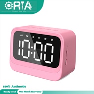 ORIA Digital Alarm Clock with Bluetooth Speaker,  Beside Clock with Dual Alarms, Type-C Rechargeable Alarm Clock Supports TF Card/Bluetooth Connection for Bedroom Home Office and Travel