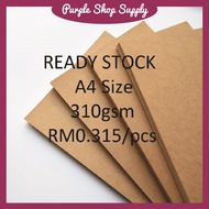 Kraft Paper A4 310gsm / Kertas Kraft / Craft Paper / Craft Card / Brown Card / Brown Paper / Kraft C