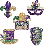 Mardi Gras Brooches Glitter Fleur de Lis Mask Skull Hat Crown Brooches Pins Festival Holiday Carvina