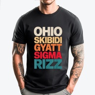 Ohio Skibidi Gyatt Sigma Rizz Graphic T-Shirt Cotton 1 For Teens Autumn Men's Gifts