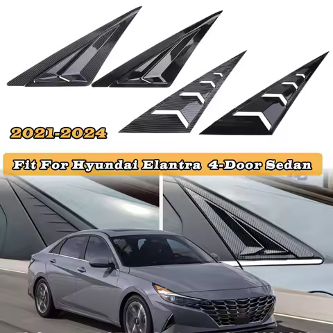 Rear Side Window Louvers Quarter Window Spoiler Fit for Hyundai Elantra Avante CN7 2021-2024 Panel C