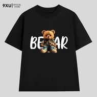BEAR Men's and Women's Oversize T-shirt Local Brand 9XU 2-Way Cotton 250gsm