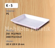 Styrofoam Tray Buah Piring Gabus isi 50pcs (Packing Kardus)
