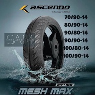 Ascendo Tubeless Motorcycle Tire Tubeless Mesh/ max Mt 405 Ring 14 size 70/90-14, 80/90-14, 90/80-14