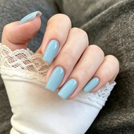 [A89] Nailbox Pastel Blue Gray Fake Nails SUPER STRANGE SUPER LUXURY SUPER GLOSSY BEAUTIFUL