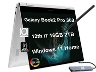 Samsung Galaxy Book2 Pro 360 2-in-1 Business Laptop (15.6" FHD AMOLED Touchscreen, Intel 12-Core i7-