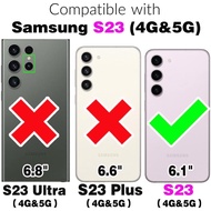 Asuwish Phone Case for Samsung Galaxy S23 5G with Tempered Glass Screen Protector Cover and Cell Acc