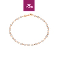HABIB BEADS PLANET | Oro Italia 916 Rose and White Gold Bracelet GW51030524(300RW)-BI (22K Gold)