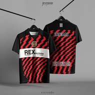 Sports jersey with optional print design in black and white