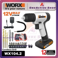 WORX 12V Cordless Drill WX104.2 - 1 Year Warranty ( WORX DRILL WORX CORDLESS DRILL WORX 12V DRILL WX