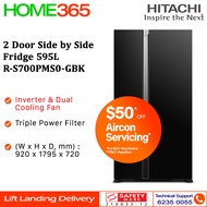 Hitachi 2 Door Side by Side Fridge 595L R-S700PMS0