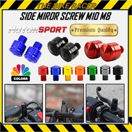 Motorcycle Scooter Rearview Mirror Seat Screw Bolt Decorative Cap M8 M10