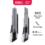 Deli Exceed Utility Cutter Knife with SK5 Steel Blade Alloy Body Mata Pisau Tolak Pemotong 美工刀片