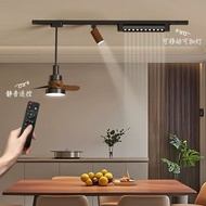 Vintage Style Bedroom Dining Room Living Room Track Ceiling Fan Light Remote Control Dimmable Track 