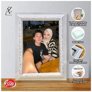 Cetak Foto + Bingkai KACA 10R (20X25cm) Murah HASIL JERNIH || Frame Pigura cuci foto aesthetic Gantu