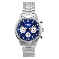 Casio Edifice Analog Chronograph Stainless Steel Blue Dial Quartz EFR-575D-2A 100M Mens Watch