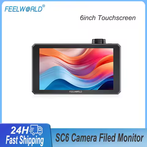 FEELWORLD SC6 6 Inch Portable Camera Field Video Monitor 1920x1080P IPS Touch Screen 4K HDMI-Compata