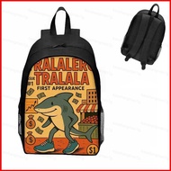 HK5 Italian Brainrot Backpack for Student Large Capacity Lightweight Tung Tung Tung Sahur School Bag