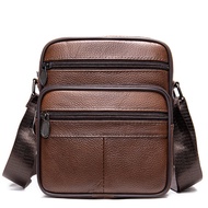 kono กระเป๋าสะพายไหล่หนังวัวแท้แฟชั่นสำหรับผู้ชาย/กระเป๋าหนังผู้ชาย/กระเป๋าคาดหน้าอกหนังแท้