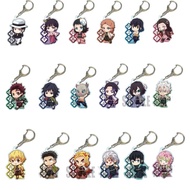 GANTUNGAN Anime Acrylic Keychain Tanjiro Nezuko Zenitsu Mitsuri Demon Slayer Sanemi Gyomei Uzui Inos