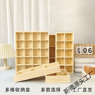 Wooden Grid Multi-Grid Storage Box Desktop Multi-Grid Wooden Box Square Grid Storage Box Drawer Bead