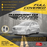 Oneway Car Cover DFSK GLORY 580 i-AUTO iAUTO Thick Plastic Transparent Waterproof Uv Protect