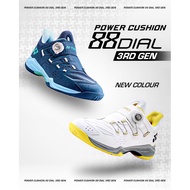 Yonex New 88 Dial 3 Power Cushion Badminton Shoes White Yelow Navy White 100% Original From Yonex Su