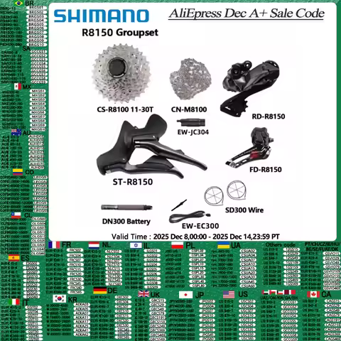 Shimano ULTEGRA R8150 Di2 Electronic Groupset 2x12S R8150 Front/Rear Derailleur Cassette DN300 EC300