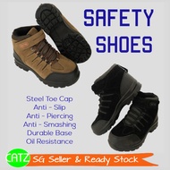 [SG SELLER]  Safety Shoes High Cut Shoes Steel Toe Safety Boots Men's Work Shoes Hiking Shoes Footwear
