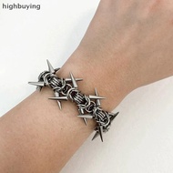 HBMY Punk Grunge Rock Rivet Bracelet Cool Niche Bracelet Goth Charm Jewelry Hip Hop Accessories HBB