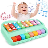 Baby Xylophone Toys for 6 Months Old Kids, 2 in 1 Musical Instrument Toy for 8 9 12 18 Months Toddle