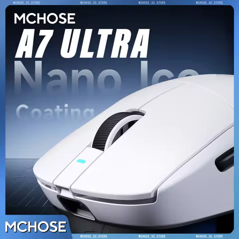 MCHOSE A7 Ultra Wireless Gaming Mouse Pixart3950 High-Precision Sensor Lightweight Design 8000Hz Pol