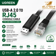 UGREEN USB-A 2.0 to RJ45 Console Cable FTDI USB Console Cable for Cisco Router Switch Console Progra