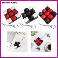 [Sharprepublic] Keyboard Fidget Keychain Party Sensory Toy Keyboard Clicker Finger Keyboard Toy for 