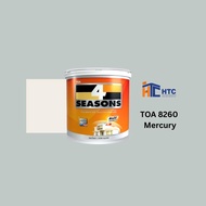 TOA 8260 สีขาวยอดนิยม 4season/supermatex สีขาว TOA 8260 Mercury ทุกรุ่น สีทาบ้าน ขนาด 9 ลิตร สีทาภ