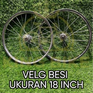 IRON BIKE WHEELS/RIMS SIZE 18 INCH FRONT/REAR/PAIR READY TO USE