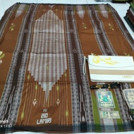 [FULL SUTRA 100%] SARUNG LAMIRI SGT S90 SONGKET BENANG DOUBLE - Cokelat