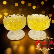 [Fanlinyuan] Crystal Lotus Candle 8 Hours Pair/Lotus Lamp/Candle/God Material/Crystal Candle/Crystal
