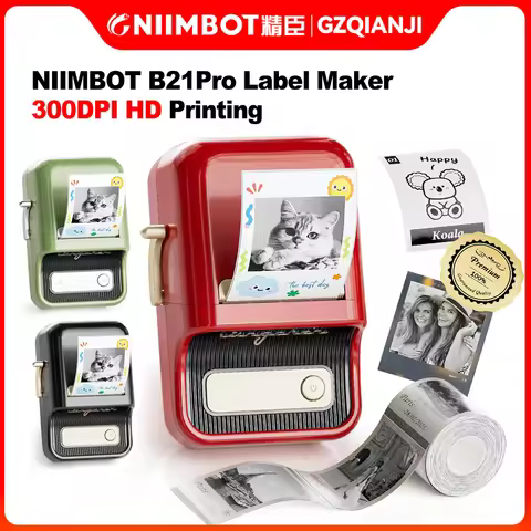 300dpi Niimbot B21PRO Label Maker Price Portable Thermal Printer with White/Transparent/Color/Photo 