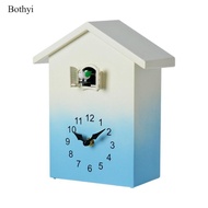 Bothyi Cuckoo Wall Clock Nordic Style Bird House Clock Hourly Chime Green